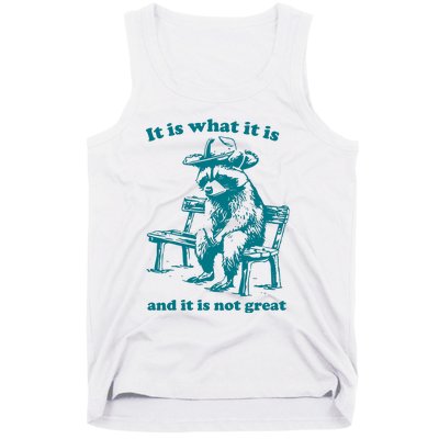 It Is What It Is And It Is Not Great Funny Raccoon Sarcastic Tank Top