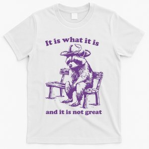 It Is What It Is And It Is Not Great Funny Raccoon Sarcastic T-Shirt