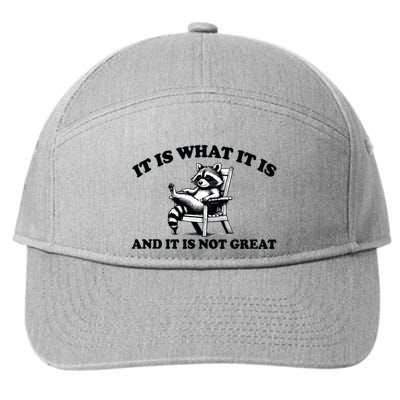 It Is What It Is And It Is Not Great Mental Health 7-Panel Snapback Hat