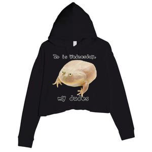 It Is Wednesday My Dudes Funny Classic Frog Meme Original Gift Crop Fleece Hoodie