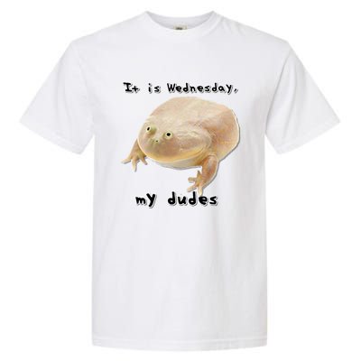 It Is Wednesday My Dudes Funny Classic Frog Meme Original Gift Garment-Dyed Heavyweight T-Shirt