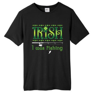 Irish I Was Fishing Shamrock Funny Gift Tall Fusion ChromaSoft Performance T-Shirt