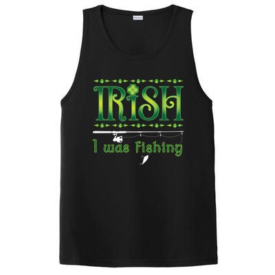 Irish I Was Fishing Shamrock Funny Gift PosiCharge Competitor Tank