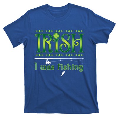 Irish I Was Fishing Shamrock Funny Gift T-Shirt