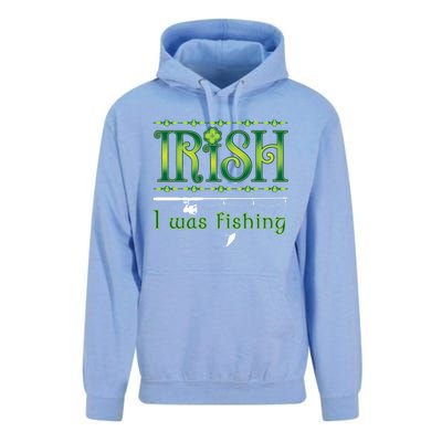 Irish I Was Fishing Shamrock Funny Gift Unisex Surf Hoodie