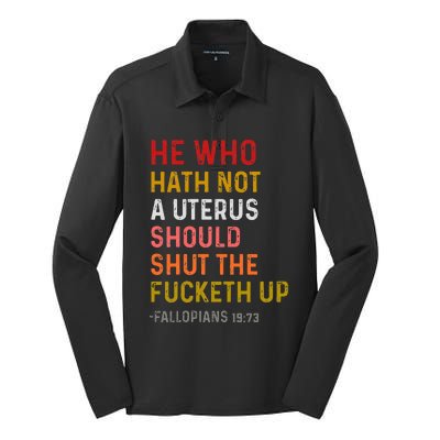 If I Wanted The Government In My Uterus Silk Touch Performance Long Sleeve Polo