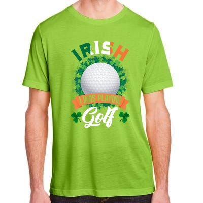 Irish I Was Playing Golf Shamrock Leaf Saint Patrick's Day Cool Gift Adult ChromaSoft Performance T-Shirt