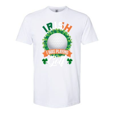 Irish I Was Playing Golf Shamrock Leaf Saint Patrick's Day Cool Gift Softstyle® CVC T-Shirt