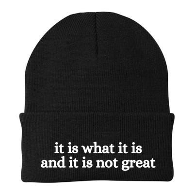 It Is What It Is And It Is Not Great Knit Cap Winter Beanie