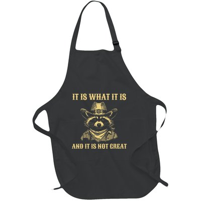 It Is What It Is And Its Not Great Funny Raccoon Full-Length Apron With Pockets