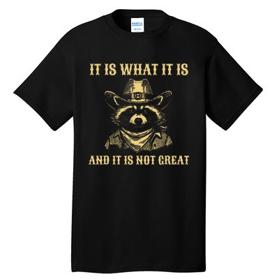 It Is What It Is And Its Not Great Funny Raccoon Tall T-Shirt