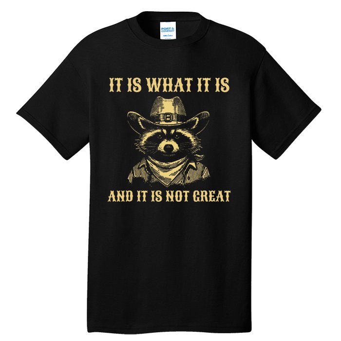 It Is What It Is And Its Not Great Funny Raccoon Tall T-Shirt