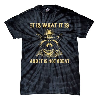 It Is What It Is And Its Not Great Funny Raccoon Tie-Dye T-Shirt