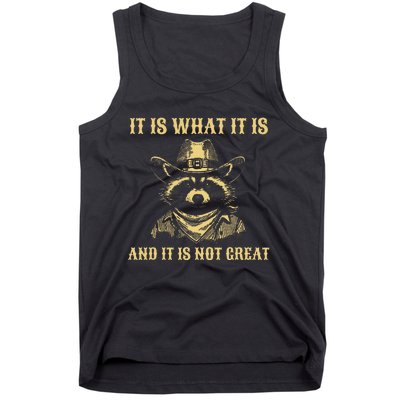 It Is What It Is And Its Not Great Funny Raccoon Tank Top