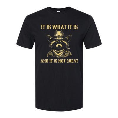 It Is What It Is And Its Not Great Funny Raccoon Softstyle CVC T-Shirt