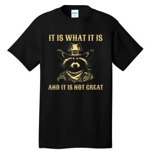 It Is What It Is And Its Not Great Funny Raccoon Tall T-Shirt