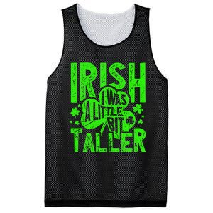 Irish I Was a Little Bit Taller - Funny St. Patrick's Day Mesh Reversible Basketball Jersey Tank