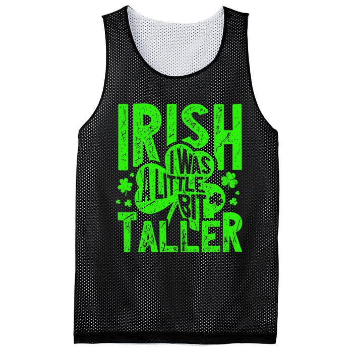 Irish I Was a Little Bit Taller - Funny St. Patrick's Day Mesh Reversible Basketball Jersey Tank