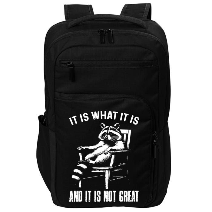 It Is What It Is And It Is Not Great Racoon Impact Tech Backpack