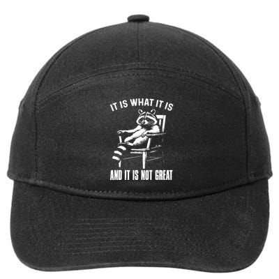It Is What It Is And It Is Not Great Racoon 7-Panel Snapback Hat