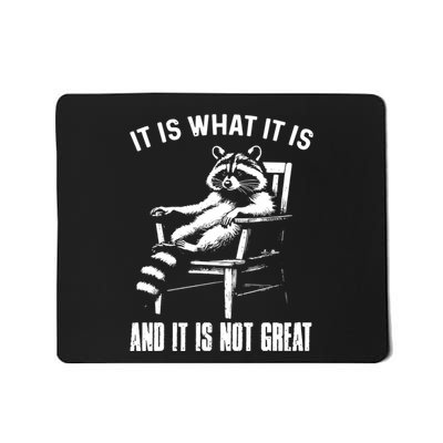 It Is What It Is And It Is Not Great Racoon Mousepad