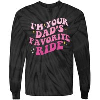 Inappropriate Im Your Dads Favorite Ride Funny Teen Tie-Dye Long Sleeve Shirt