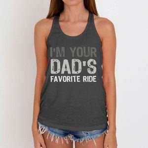 Inappropriate IM Your DadS Favorite Ride Funny Teen Women's Knotted Racerback Tank