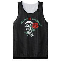 Invest In Yourself Funny Mesh Reversible Basketball Jersey Tank