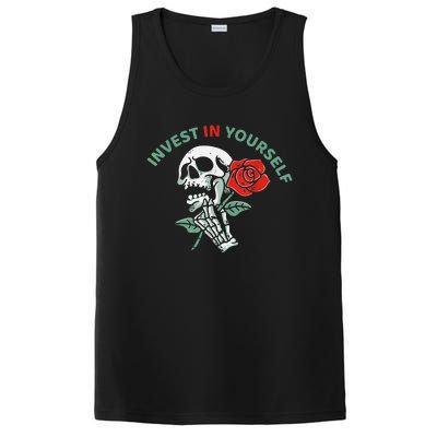 Invest In Yourself Funny PosiCharge Competitor Tank