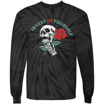 Invest In Yourself Funny Tie-Dye Long Sleeve Shirt