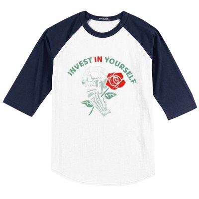 Invest In Yourself Funny Baseball Sleeve Shirt