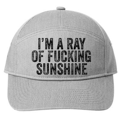 IM Just A Ray Of Fucking Sunshine Funny Sarcastic Vintage 7-Panel Snapback Hat