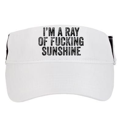 IM Just A Ray Of Fucking Sunshine Funny Sarcastic Vintage Adult Drive Performance Visor