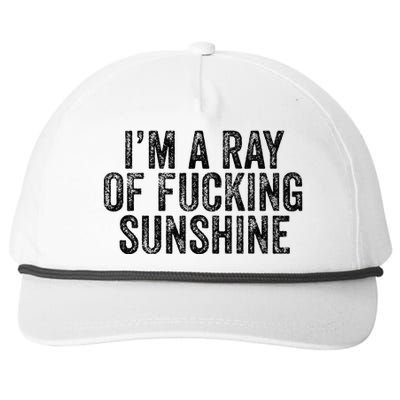 IM Just A Ray Of Fucking Sunshine Funny Sarcastic Vintage Snapback Five-Panel Rope Hat