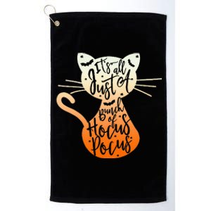 Its Just A Bunch Of H.ocus Pocus Halloween Cat Lover Platinum Collection Golf Towel