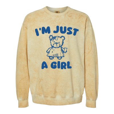 IM Just A Girl Colorblast Crewneck Sweatshirt