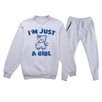 IM Just A Girl Premium Crewneck Sweatsuit Set