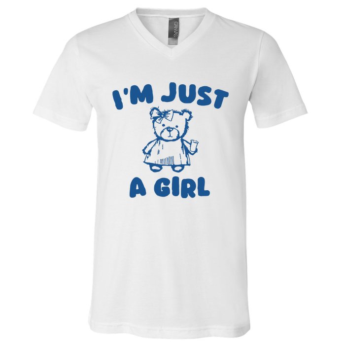 IM Just A Girl V-Neck T-Shirt