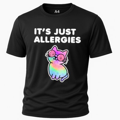 It's Just Allergies Funny Sarcastic Kawaii Cat Tie Dye Cool Gift Performance Shirt