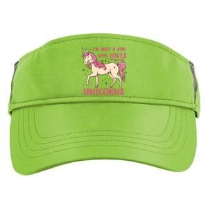 I'm Just A Girl Who Loves Unicorns Adult Drive Performance Visor