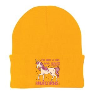 I'm Just A Girl Who Loves Unicorns Knit Cap Winter Beanie