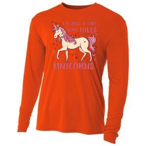 I'm Just A Girl Who Loves Unicorns Cooling Performance Long Sleeve Crew