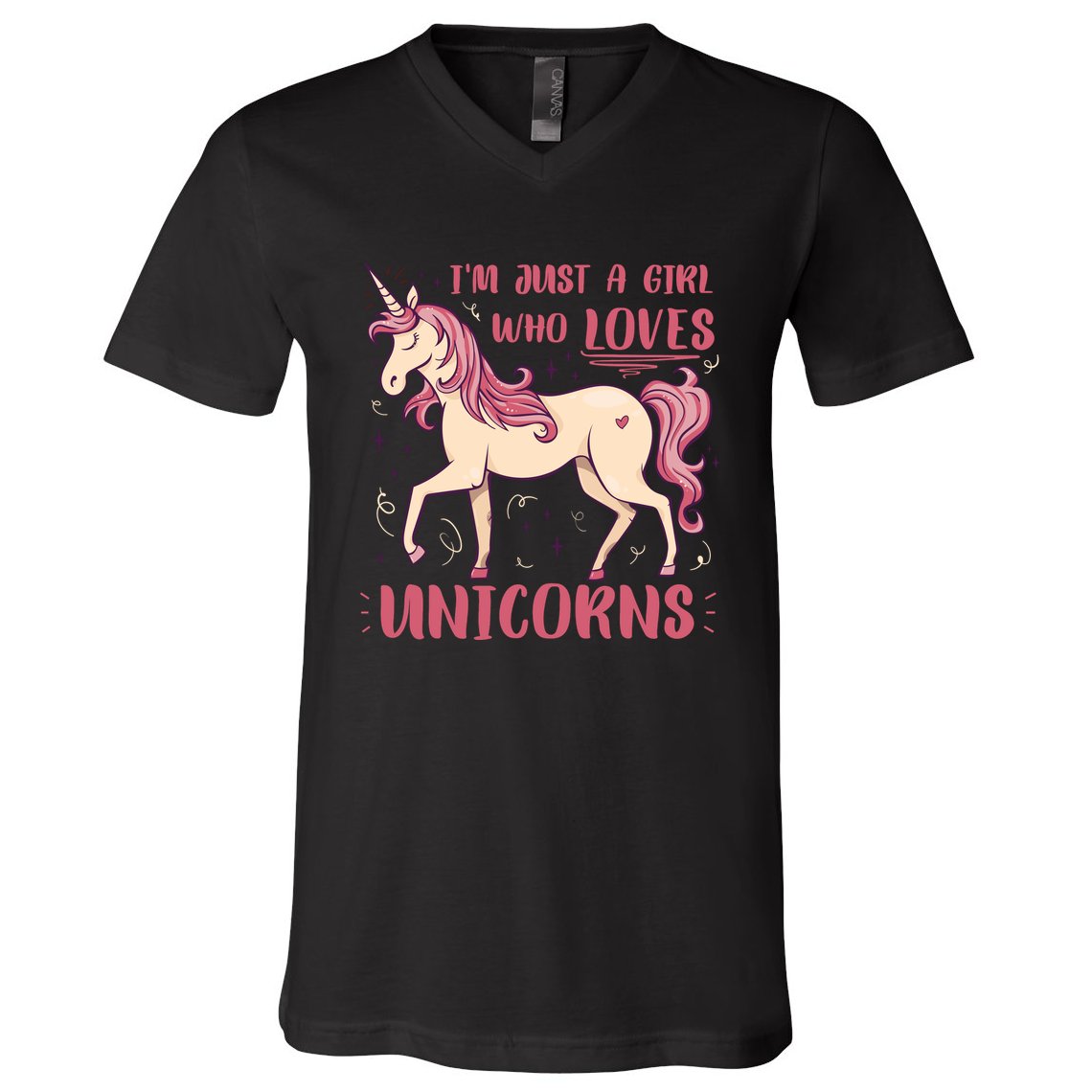 I'm Just A Girl Who Loves Unicorns V-Neck T-Shirt