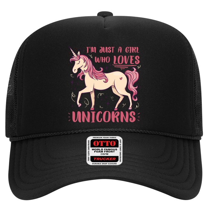 I'm Just A Girl Who Loves Unicorns Trucker Hat