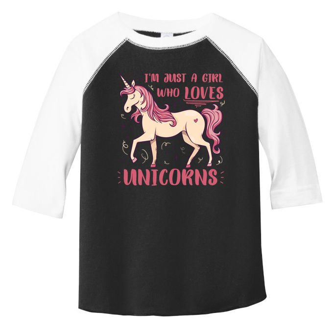 I'm Just A Girl Who Loves Unicorns Toddler Fine Jersey T-Shirt