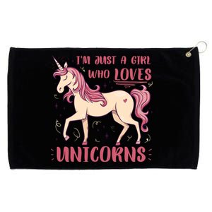 I'm Just A Girl Who Loves Unicorns Grommeted Golf Towel