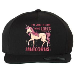 I'm Just A Girl Who Loves Unicorns Wool Snapback Cap