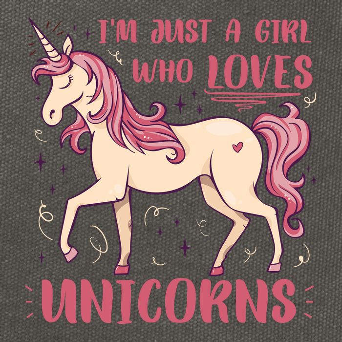 I'm Just A Girl Who Loves Unicorns Cotton Canvas Backpack