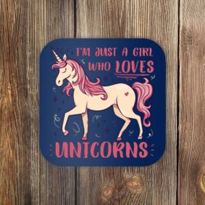 I'm Just A Girl Who Loves Unicorns Coaster