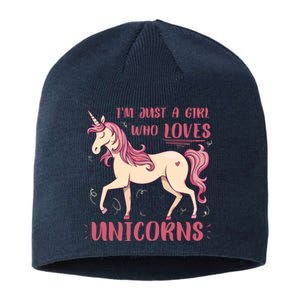 I'm Just A Girl Who Loves Unicorns Sustainable Beanie